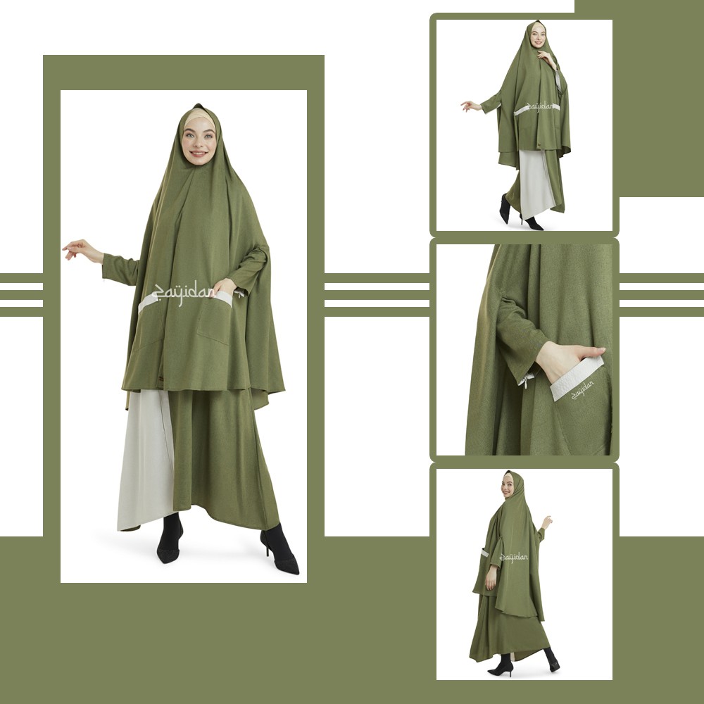  Baju  Gamis  Wanita Set Khimar Terbaru  Model  Kekinian 