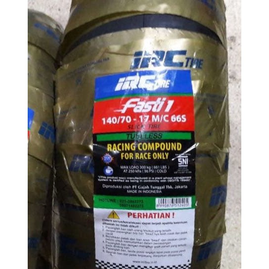 Cuci Gudang IRC FASTI 1 UKURAN 140/70-17 (BAN BALAP VELG 17)