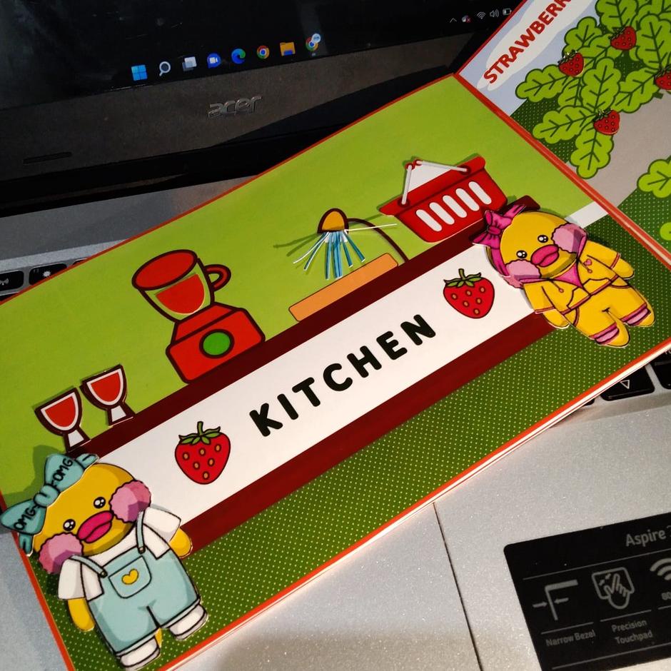 Laris Bebek Viral Paperduck Mainan Edukasi Strawberry House q Premium ★★.