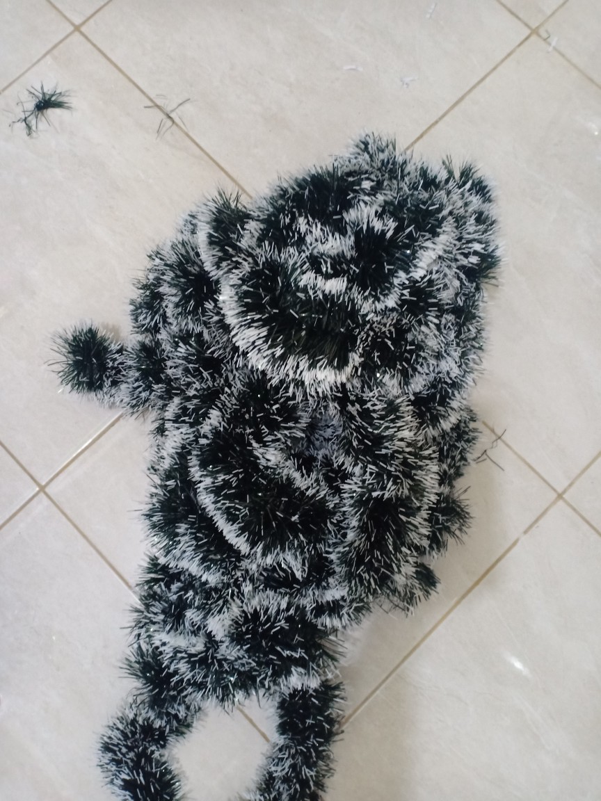 Hiasan Slinger Tinsel Hijau Salju Pohon Natal Merry