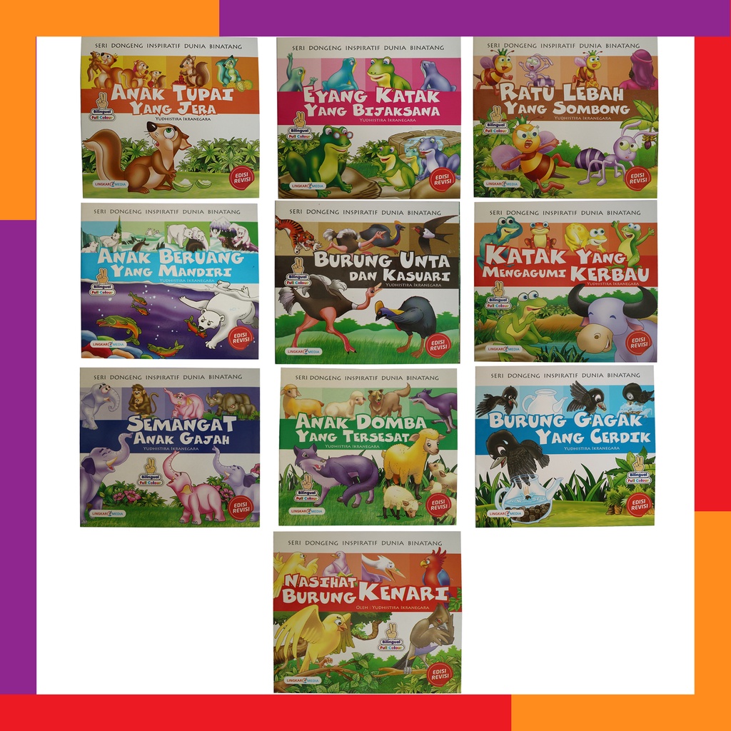 Jual buku cerita anak bergambar dongeng anak bergambar seri binatang