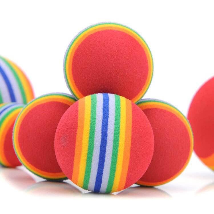 RAINBOW BALL - MAINAN BOLA KUCING KITTEN ANJING DOG TOYS CAT TOYS