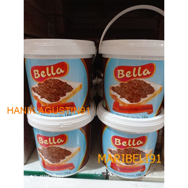 Bella Pasta Chocolate Malt Crunchy 1 Kg / Choco Pata / Selai Coklat Crunchy maribeli91