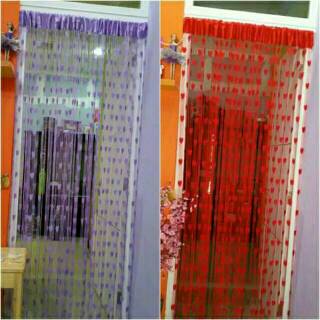 Tirai hiasan pintu pembatas tirai love pintu kamar Tirai hiasan pintu pembatas tirai love pintu kamar