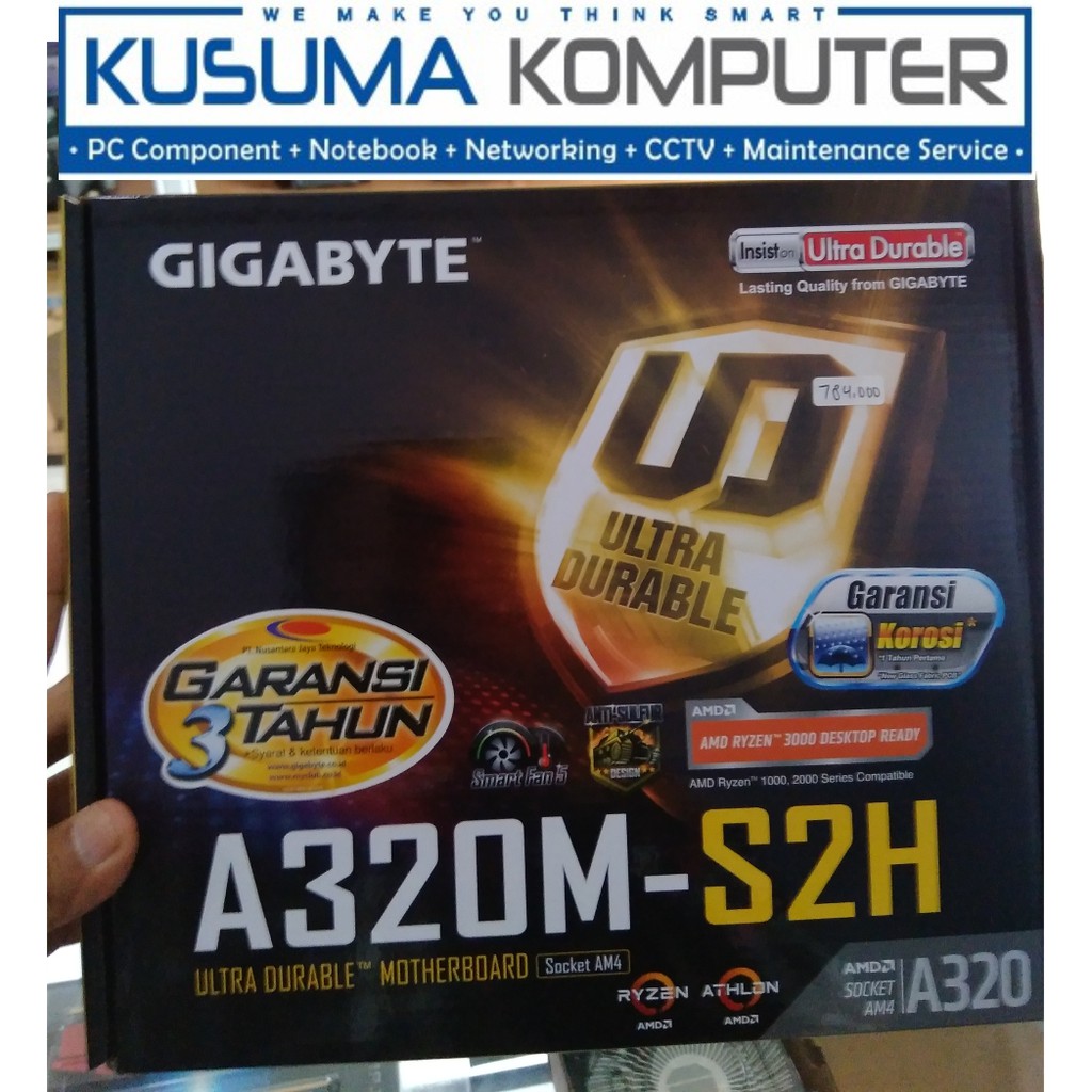 Gigabyte Motherboard A320M S2H 3.1  M.2 Nvme DDR4 AM4