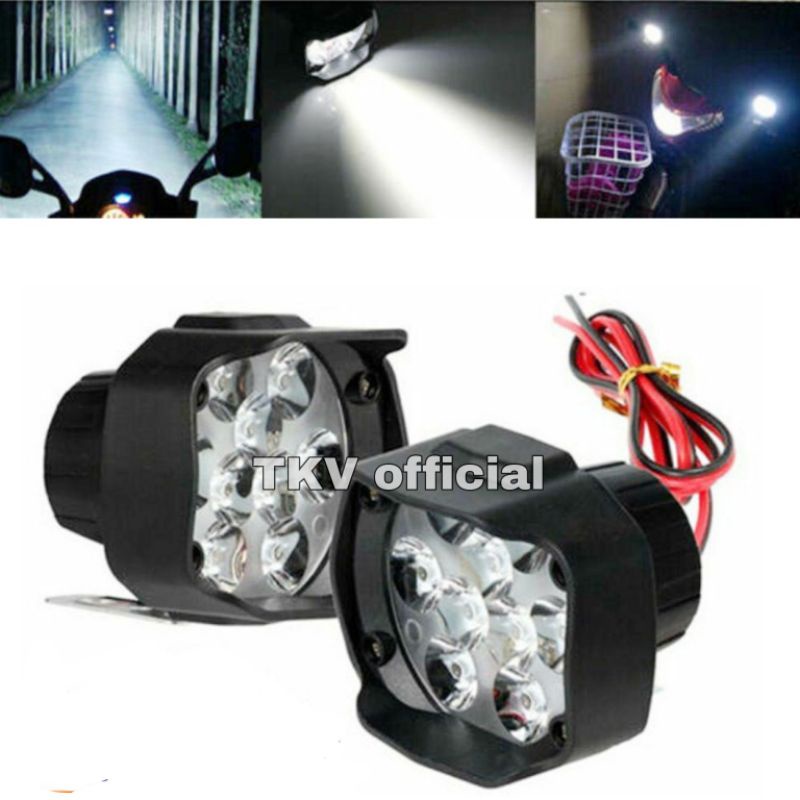 LAMPU SOROT 9 MATA LED/LAMPU SOROT 9 TITIK LED/LAMPU SOROT 9 LED 12V DC 10W UNIVERSAL SEMUA MOTOR/SO