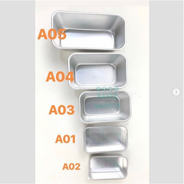 Mini Cake Mould A01-A05 / Loyang Kue persegi panjang / Loyang kue mini /loyang kue kecil