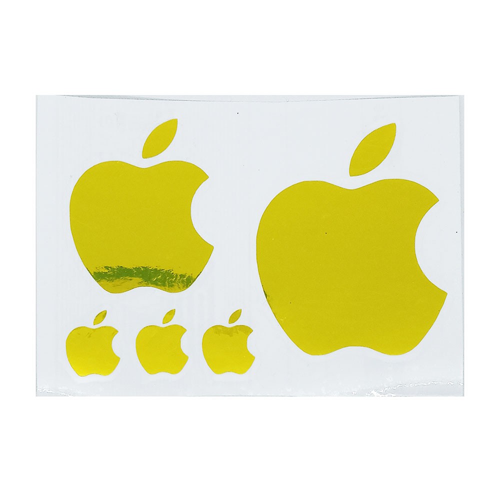 

Sticker Apel Cutting Vinyl Chrome Foil Gold Emas Set of 5 pcs