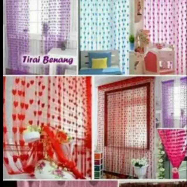 Tirai Benang Love Tirai Jendela Pintu Dan Sekat Ruang Tamu 1 kg 12 pcs