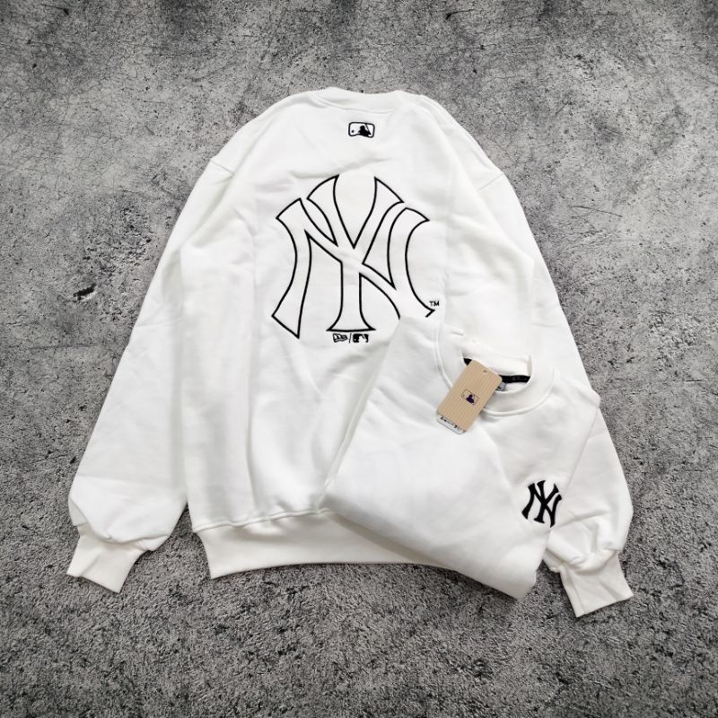 CREWNECK NY MLB YANKEES JAPAN PUTIH BORDIR AUTHENTIC FULLTAG &amp; LEBEL