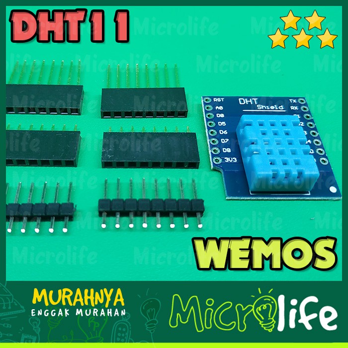 DHT11 TEMPERATURE HUMIDITY Shield WEMOS SENSOR SUHU KELEMBABAN