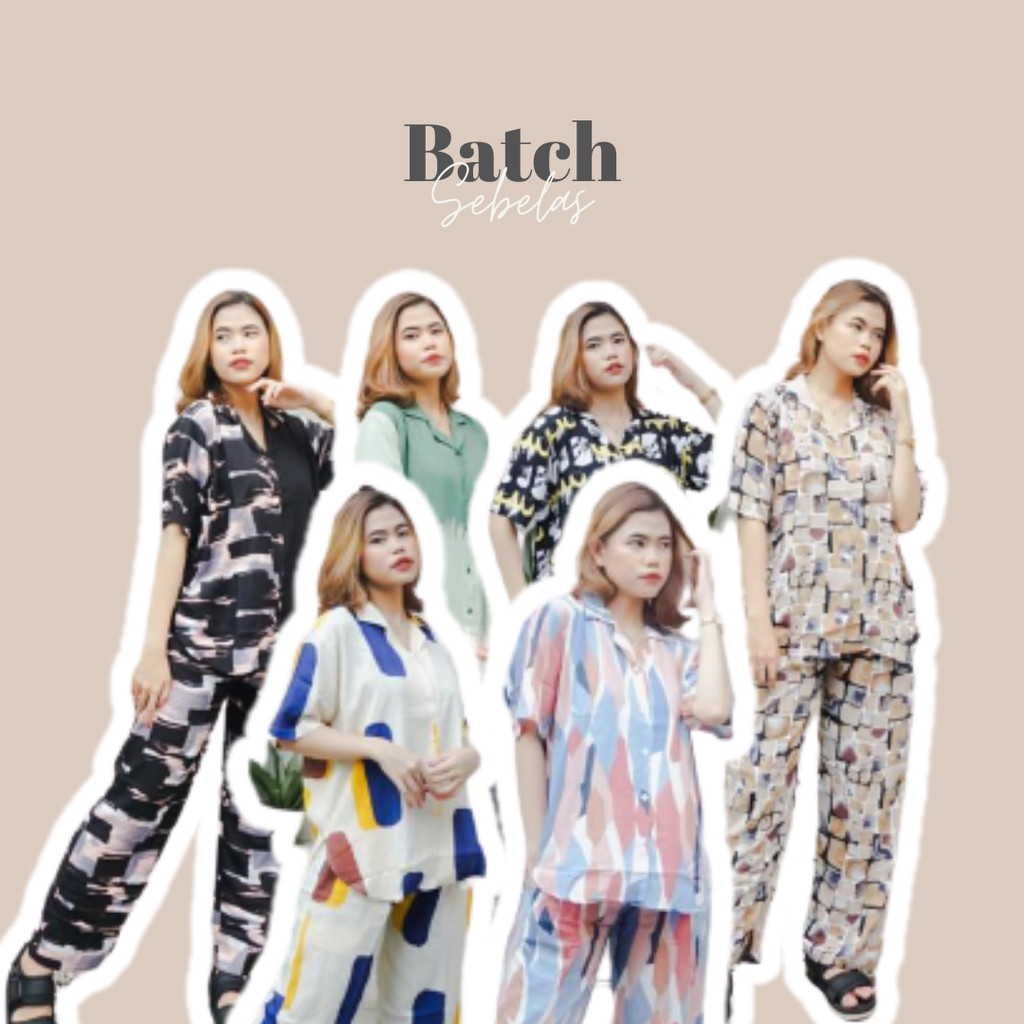 ONE SET RAYON PENDEK SET RAYON MURAH PAJAMAS RAYON DAILY SET BUSUI FRIENDLY PIYAMA SET HOOLAQUEEN.ID