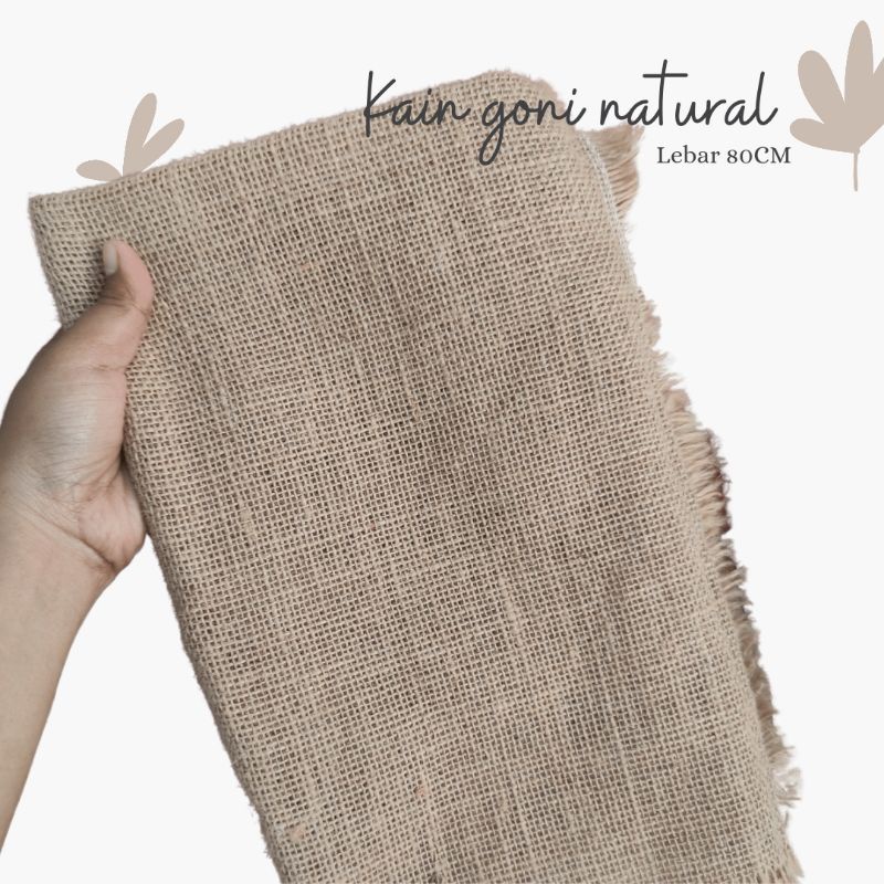 KAIN BAHAN GONI KAIN BURLAP NATURAL SERAT TIPIS METERAN GULUNGAN JUTE ALAS HAMPERS BUKET HANTARAN DAN BAHAN TAS MAUPUN KERAJINAN