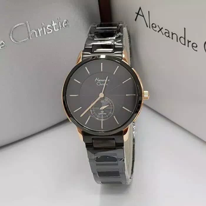 PROMO new  jam tangan pria Alexander Cristie ac8546 black rose gold BEST SELLER