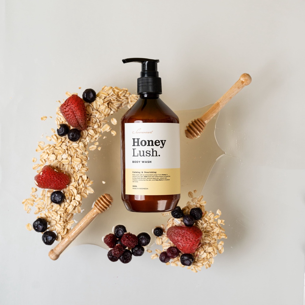 Sabun Mandi Cair Body Wash Pria Wanita Honey Lush Calming Nourishing Summerscent