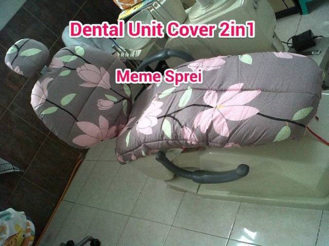 Dental Unit Cover 2in1 BOLAK BALIK BEDA MOTIF, EMPUK &amp; NYAMAN