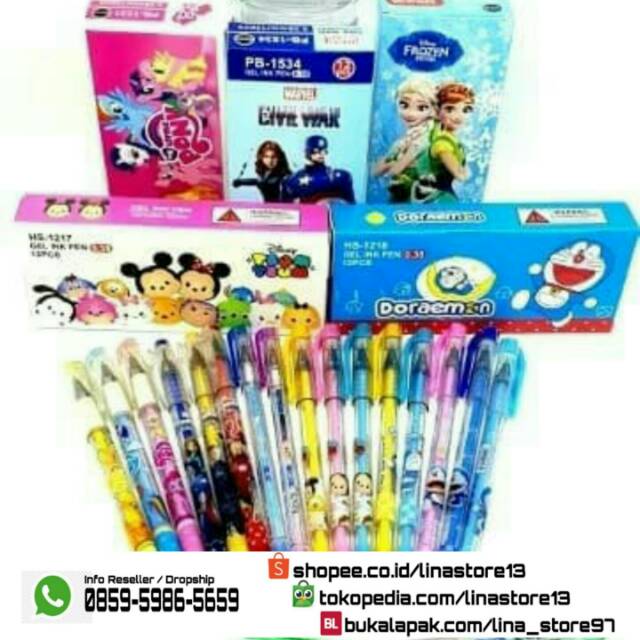 

Pulpen Gel Balpoint Karakter Disney Pulpen Unik