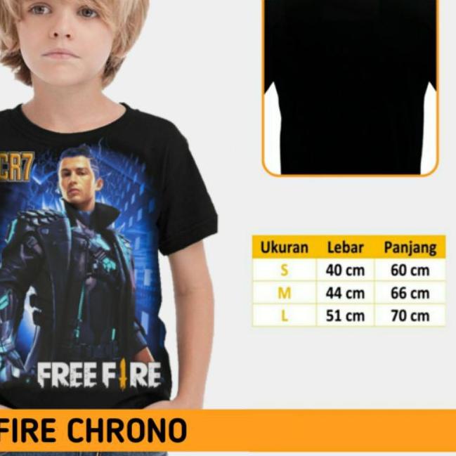 ❊ Baju Free Fire Chrono - Baju Anak - Baju Distro - Baju FF - Baju Free Firee ☑