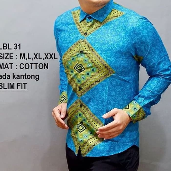 BATIK MALL KEMEJA BATIK SLIMFIT DAN BATIK PRIA SLIM FIT MIX CLOTHING LENGAN PANJANG LB289