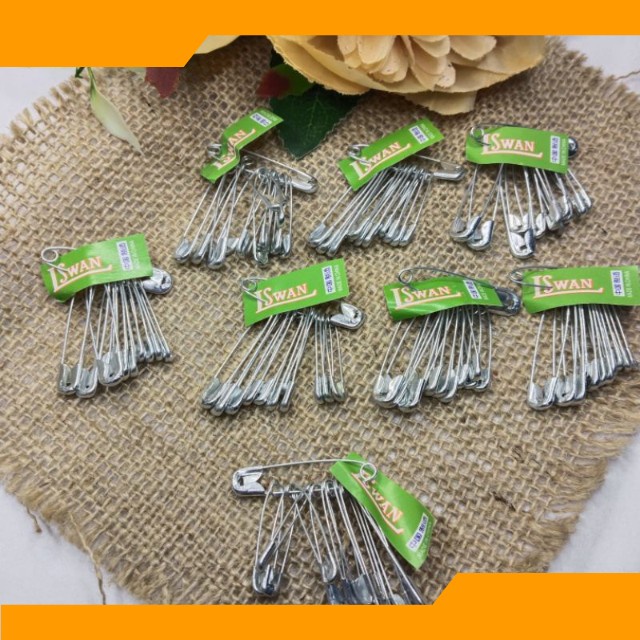 Peniti L Swan Silver Peniti Baju Pins Peniti Isi 12pcs / promo serba 1.000 peniti 1 lusin