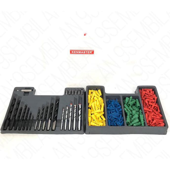 -READY- KENMASTER SET MATA BOR BESI KAYU BETON - MATA OBENG - FISHER KOMPLIT