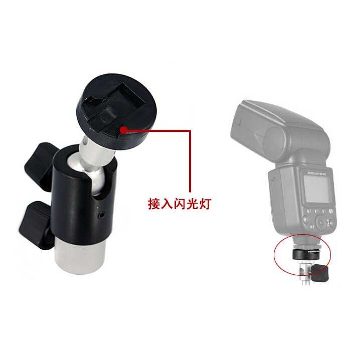 Ball Head Hot Shoe Lampu Flash Kamera Studio Light Stand Type D