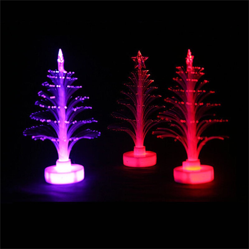 {LUCKID}Colorful LED Fiber Optic Nightlight Christmas Tree Lamp Light Children Xmas Gift