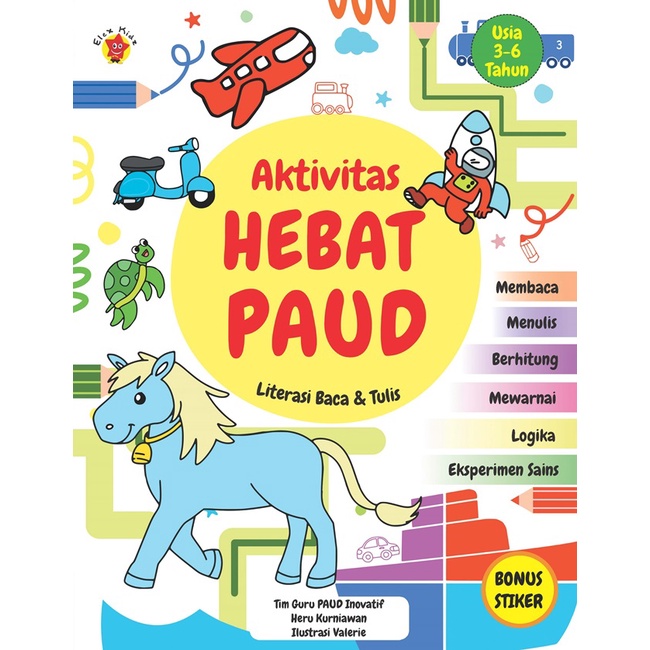 BUKU BUKU ANAK - AKTIVITAS HEBAT PAUD + STIKER - BUKU ANAK 3-6 TAHUN