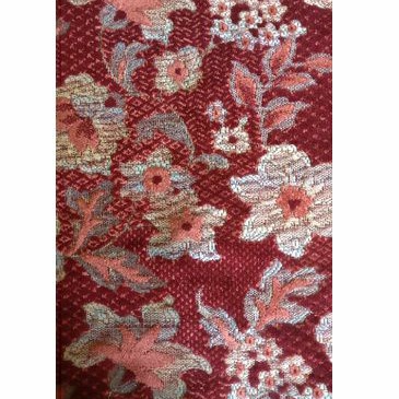 ~Kain sofa | Kain Tapestry | Corak Bunga | motif Floral | Merah maroon