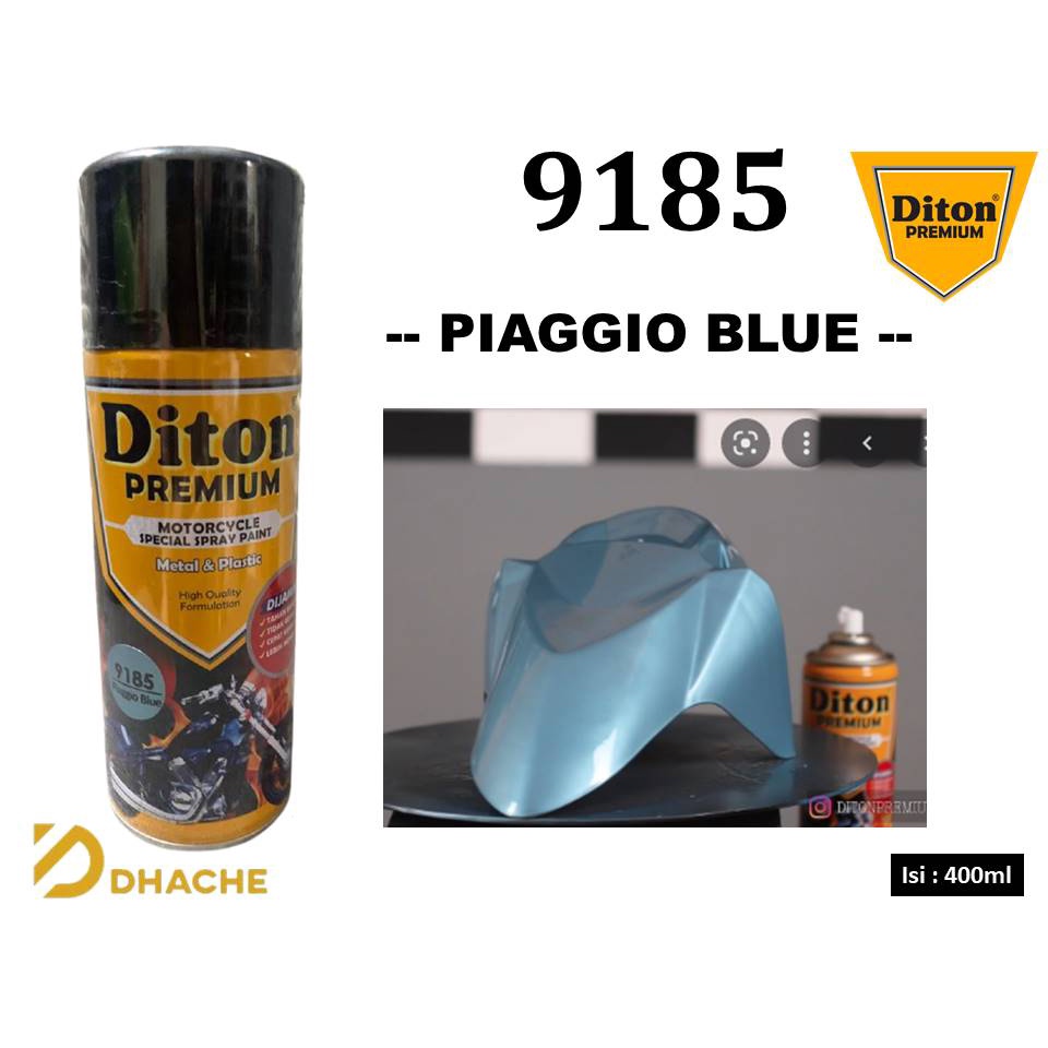 Cat Pilox DITON PREMIUM 9185 PIAGGIO BLUE 400cc biru telur asin muda vespa sepeda motor mobil pylox