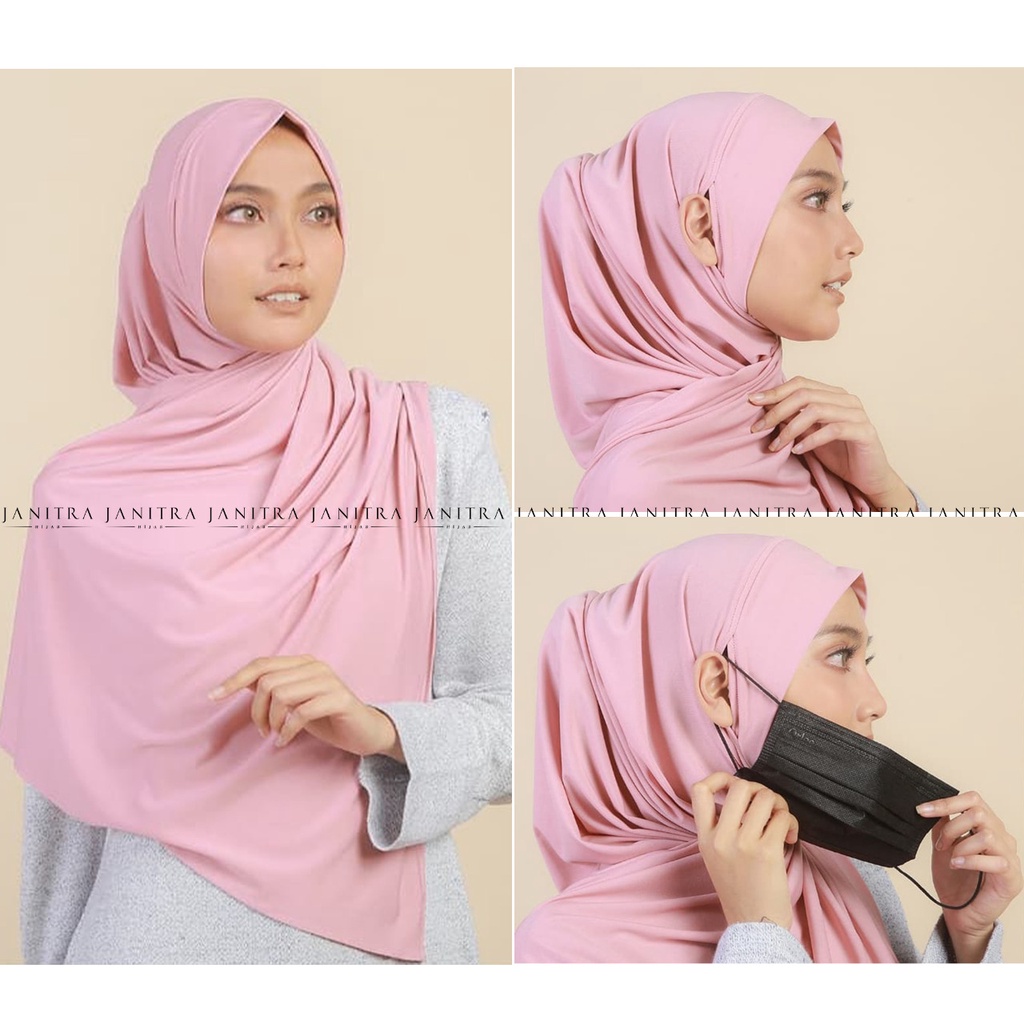 Pashmina Instan Jersey New Normal Series | Pashmina Lubang Telinga-3