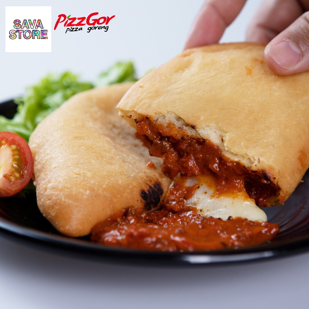 PIZZA GORENG RASA MEAT LOVERS DENGAN MOZZARELLA &amp; SPREAD CHEESE PIZZGOR HALAL ANAK SUKA | FROZEN FOOD