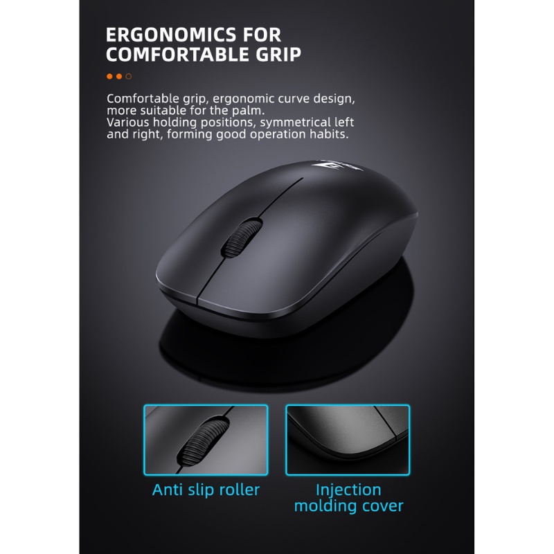 Mouse Wireless Bluetooth JR8 2.4Ghz 800-2400DPI Silent Klik - ACS