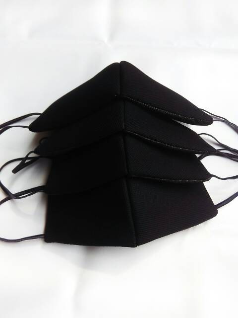 Masker motor hitam polos