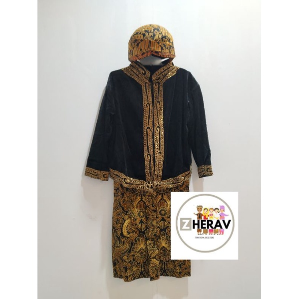 baju adat jawa baju beskap bludru anak