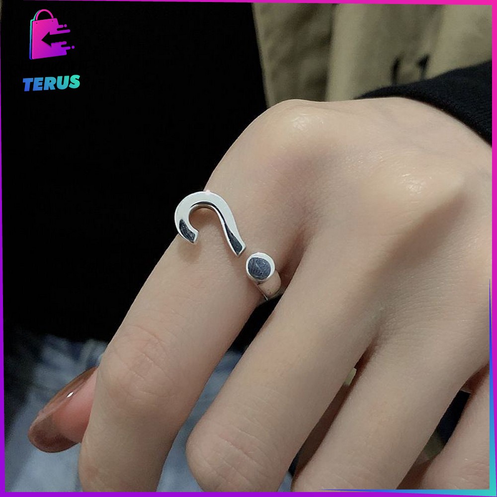 CT K113 K114 Cincin Wanita Fashion Bentuk Hati Motif Paw Kucing Perhiasan Antikarat Gaya Korea Untuk Pria Dan Wanita