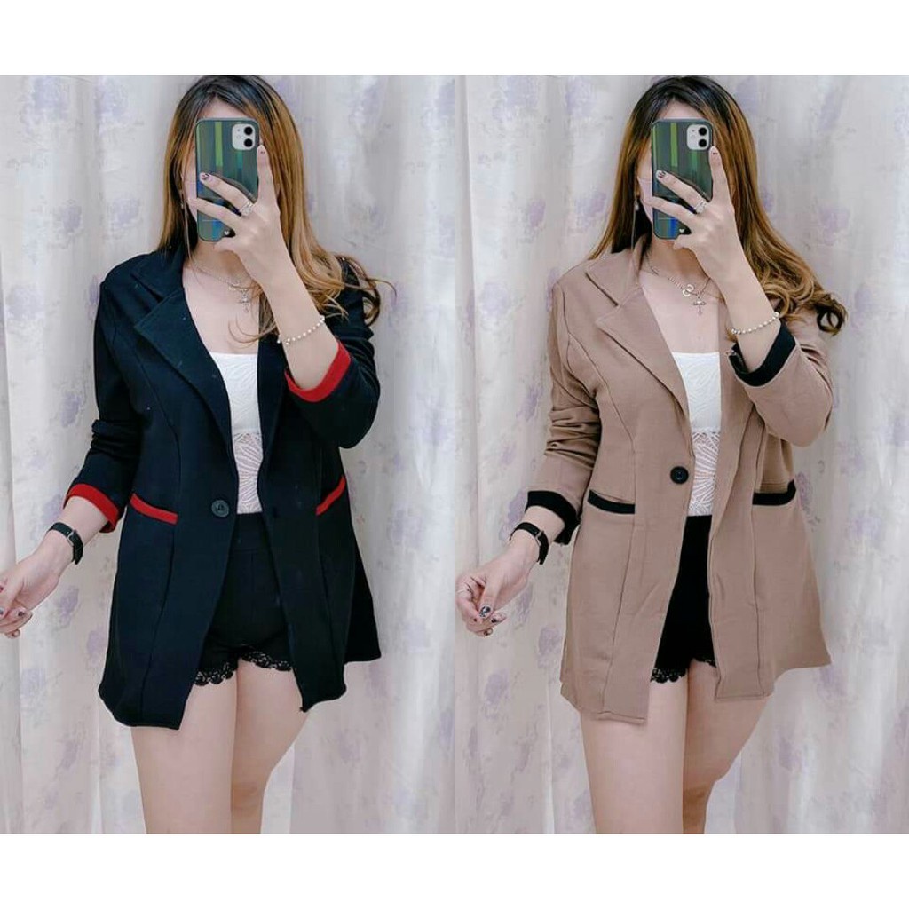 Tq88indonesia Fashion Baju Outer Wanita / BLAZER DONNA / Busana Formal Cewek / Pakaian Kantor / Ootd