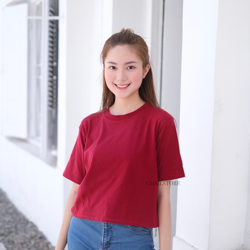 CROP TEE POLOS / BASIC TEE OVERSIZED WANITA COTTON COMBED 30s