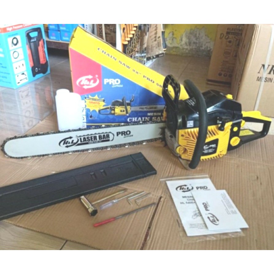 Mesin gergaji kayu senso chainsaw 22 inch HNL Bar laser japan technologi