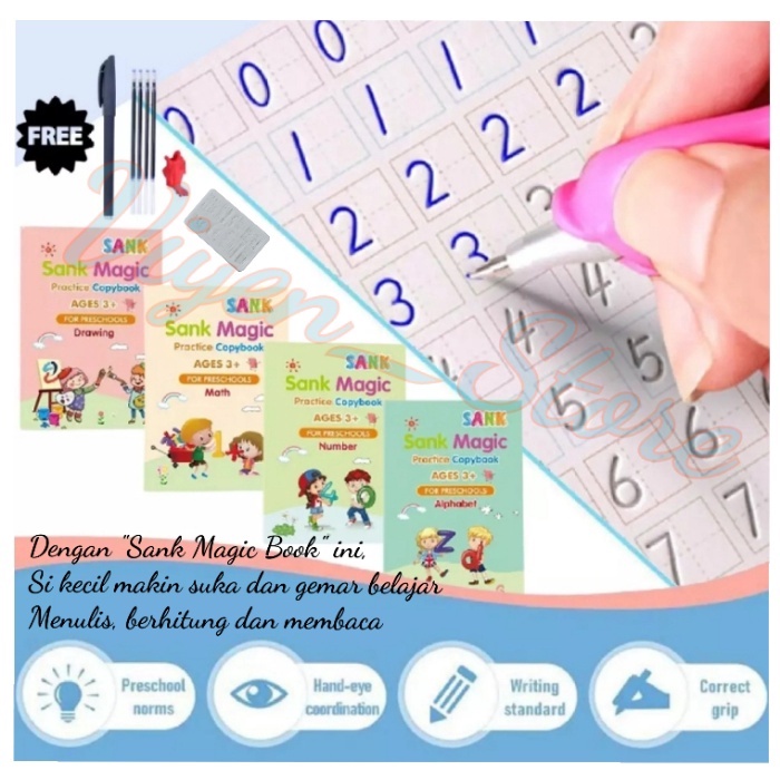 

Magic Line Book Buku Menggambar Menulis Menghitung Anak Anak Pintar Menulis / Buku Magic Line / Buku Magic Belajar Menulis / Buku Pintar Paud TK Alphabet Angka / Book Magic Line