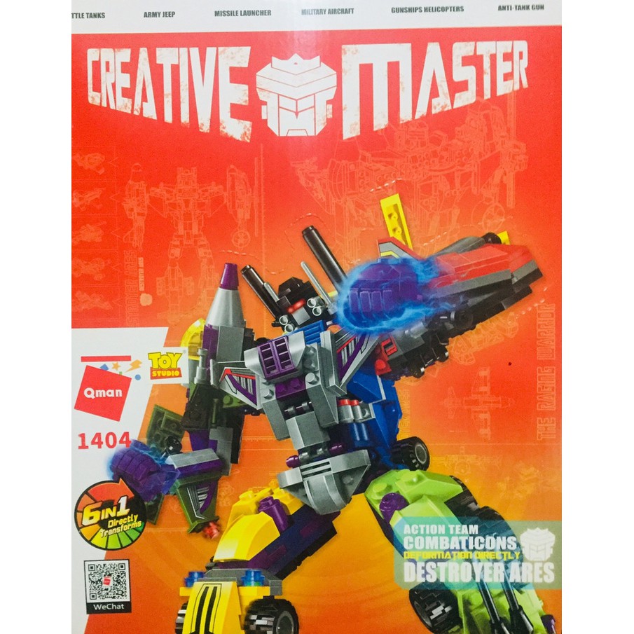 Block Lego Merk Qman 6in1 Destroyer Ares Dex