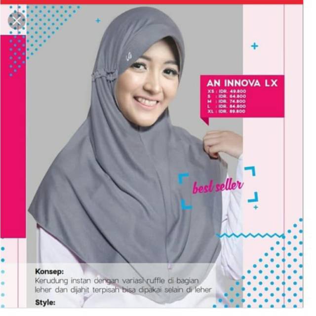 Kerudung innova LX size XL