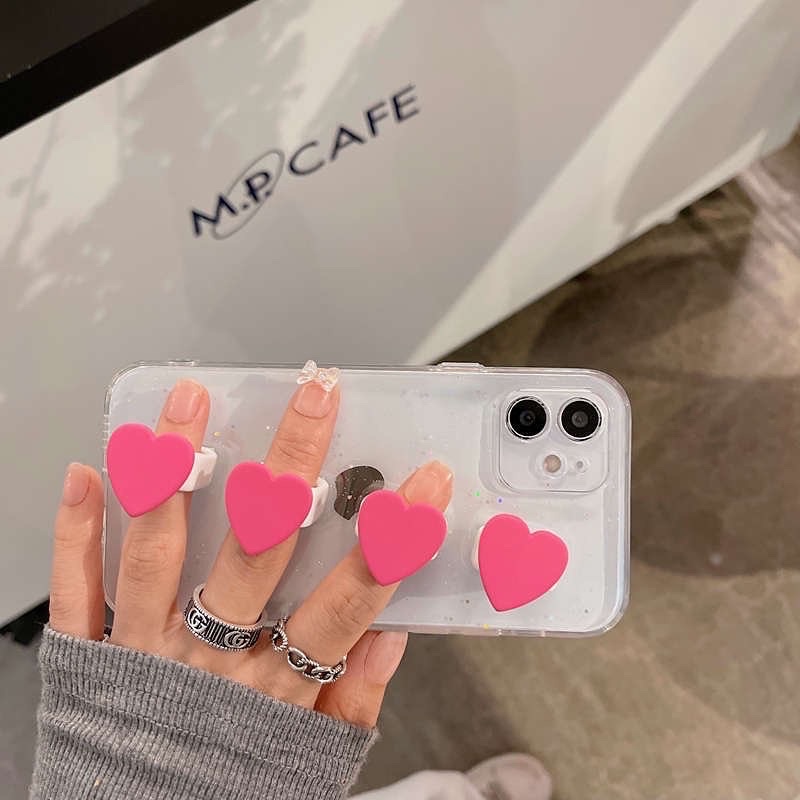 Lovely Ring Case iPhone 13 12 Pro Max Oppo A16 Reno 6 Vivo V21 Xiaomi 11 Samsung A52 A32 A72 4g 5g Flip 2 3 Huawei Realme 5 6 7 8 9 10 Redmi Note 3 4 Pro A22 A11 M11