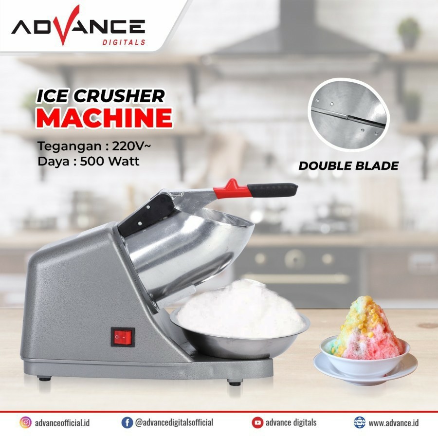 Mesin Serut Es Ice Crusher advance paling bagus / Serutan es Kekinian Advance 2 mata pisau