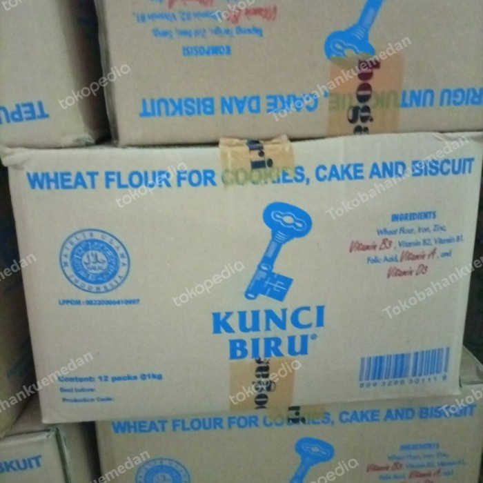 

BISA COD Tepung terigu kunci biru 12 x 1kg