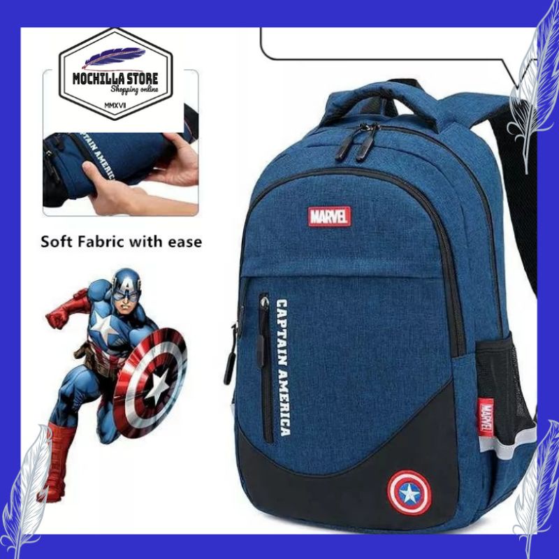 Mochillastore - Tas Sekolah Anak Laki-laki Tas Ransel Marvel Tas Superhero Spyderman Ironman Kapten America Tas Karakter Cowo Termurah