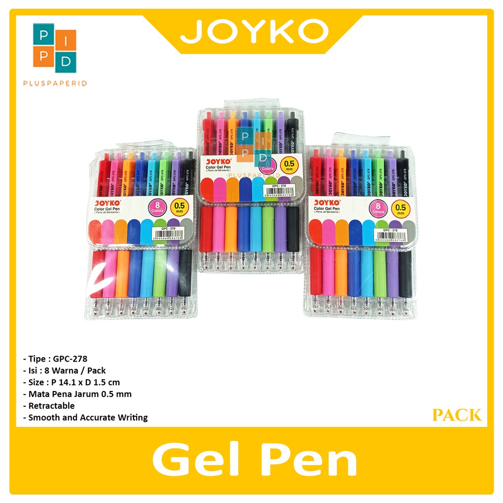 Jual Joyko Color Gel Pen Gpc Pena Jel Warna Warna Set Indonesia Shopee Indonesia