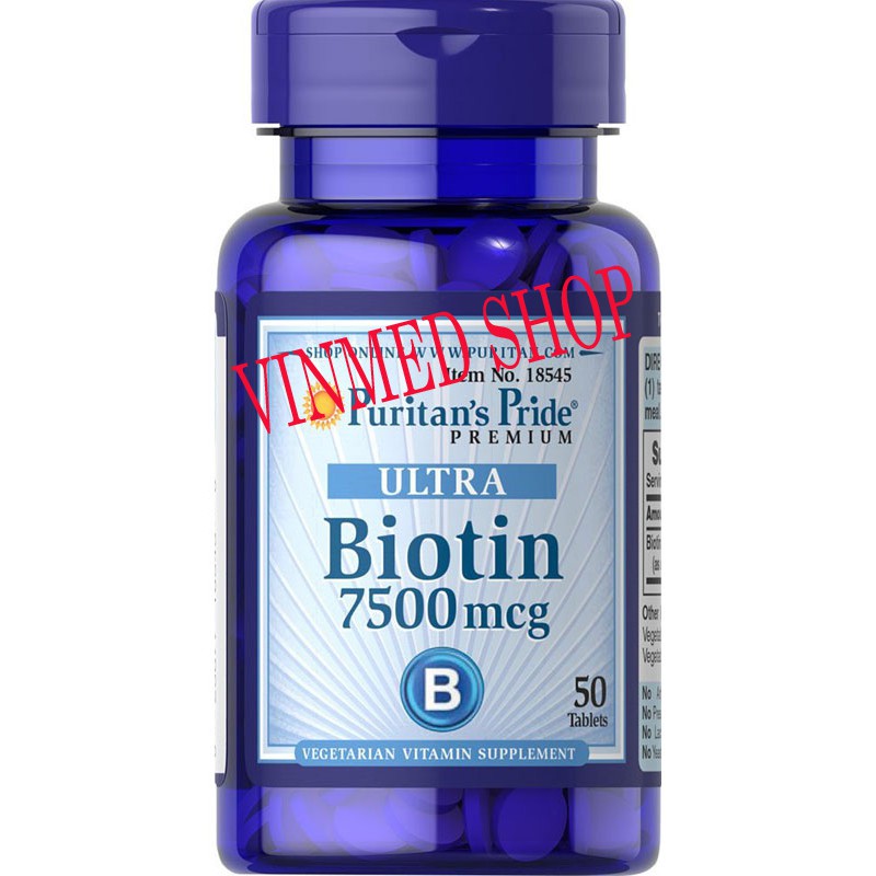 Biotin Puritans pride 7500 mcg isi 50 tablet