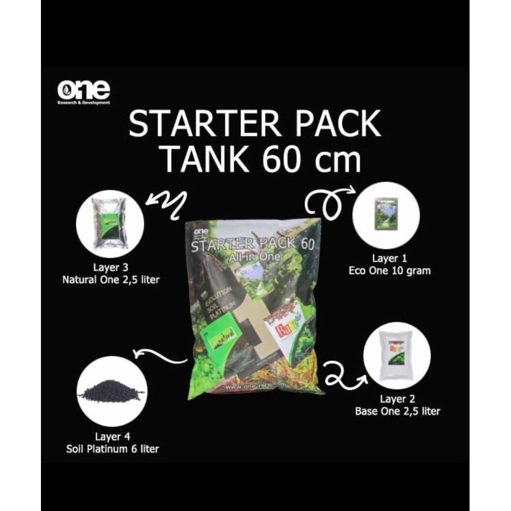 STARTER PACK TANK 60 ALL IN ONE / PAKET MEDIA TANAM AQUASCAPE