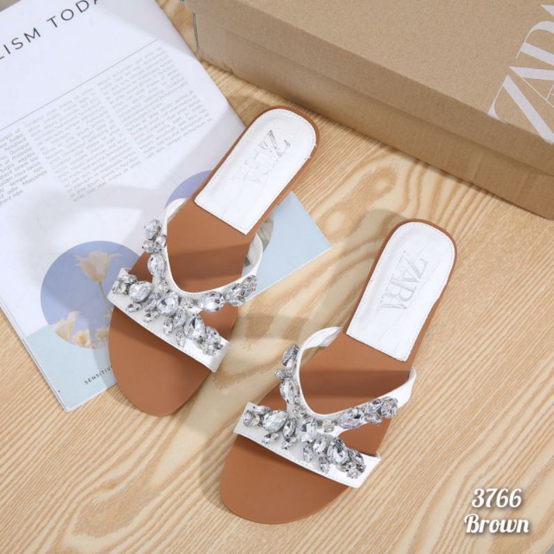 Sendal Zr flat Diamond Croco import  kode 3766(WajibUpsize)